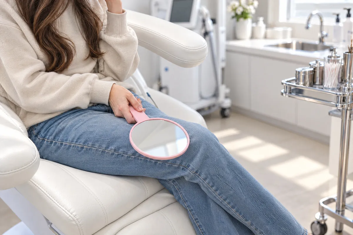 Prepared tray for a skin booster appointment at a Seoul clinic