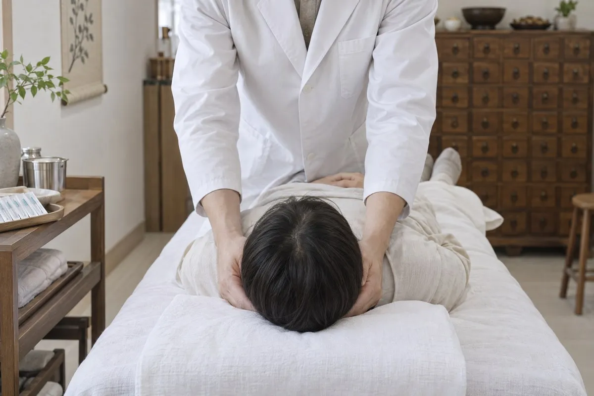 Chuna manual therapy at a Korean medicine clinic in Seoul
