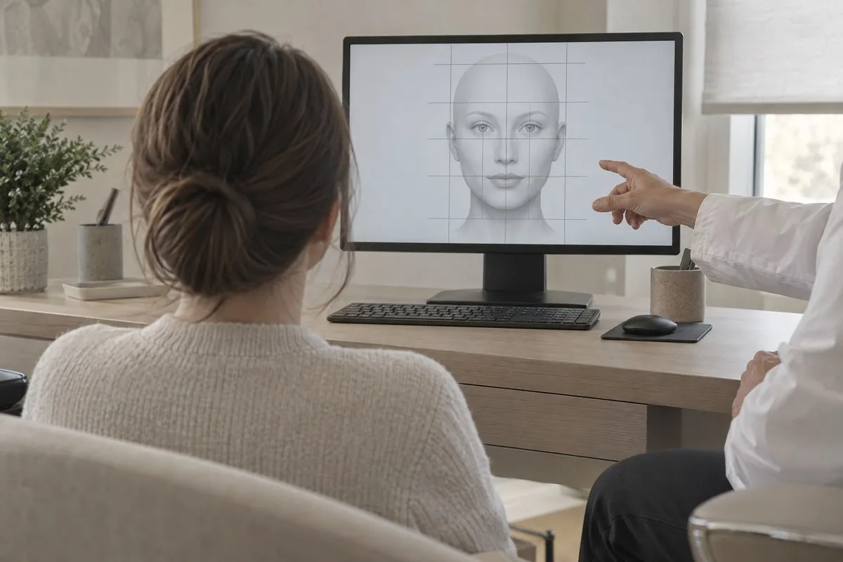 AI facial analysis consultation at Duna Clinic, Seongsu